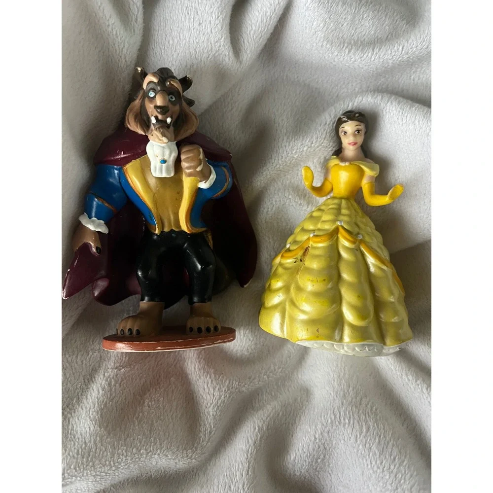 Disney Beauty and the Beast Belle Figurine Set PVC Yellow Blue